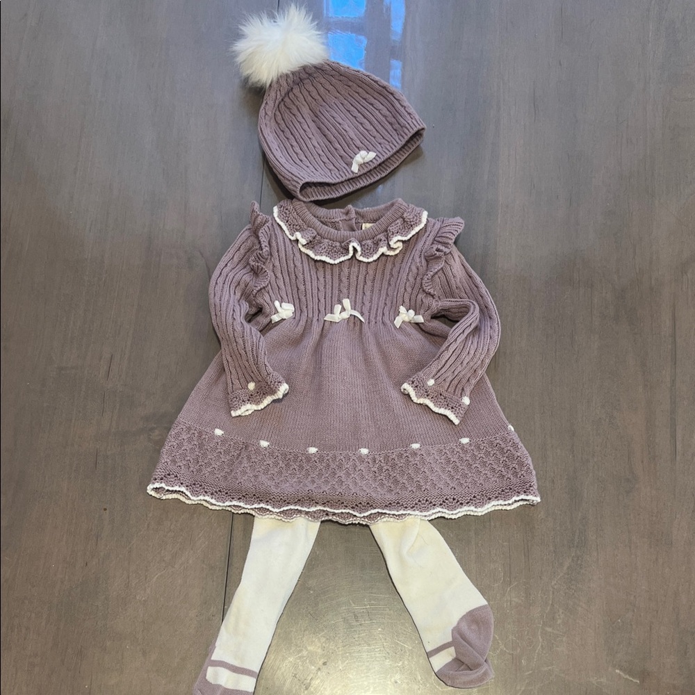 Cynthia Rowley Purple Knit Kids Matching Set